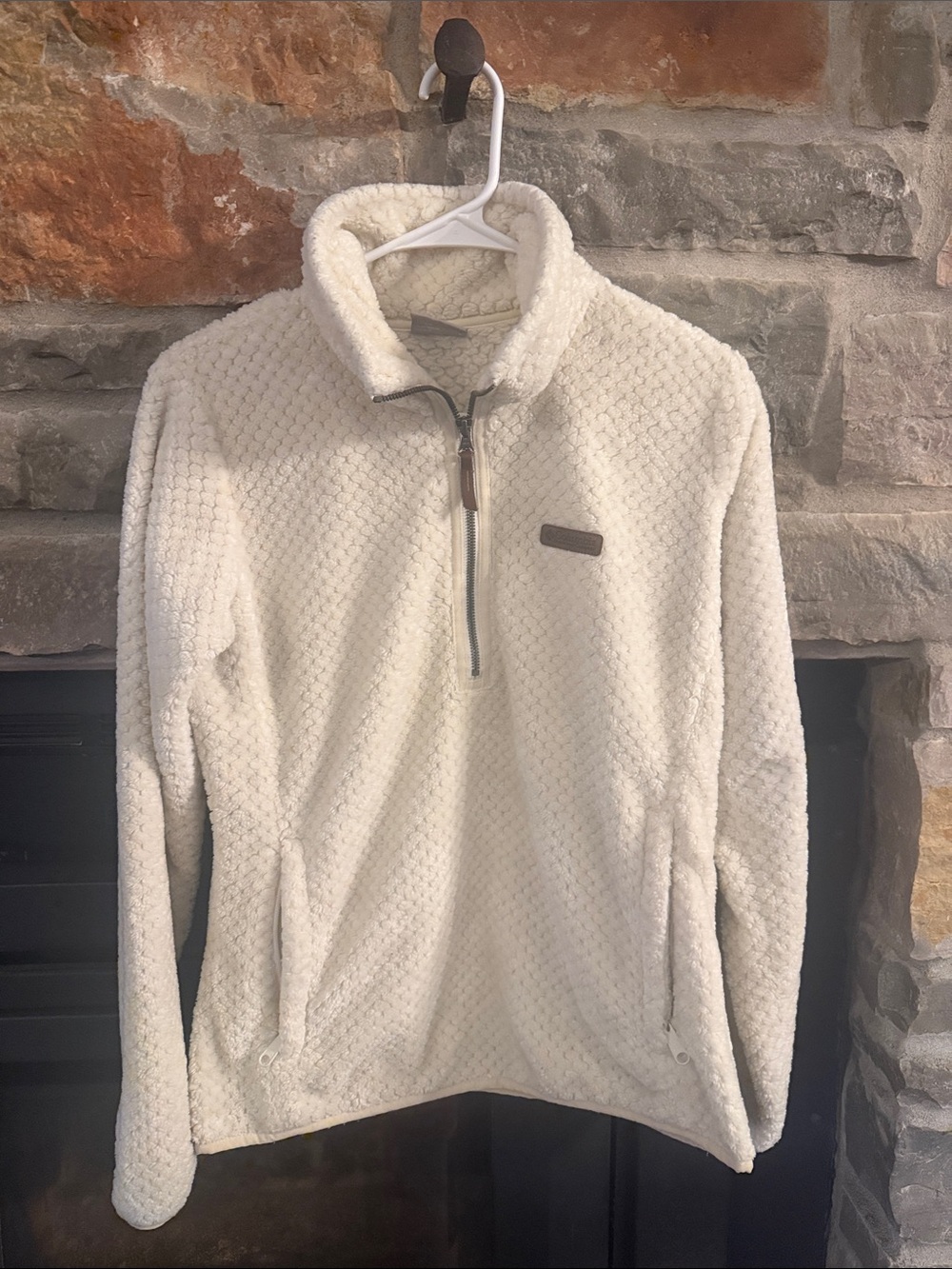Columbia Cream Sherpa Quarter-Zip Pullover